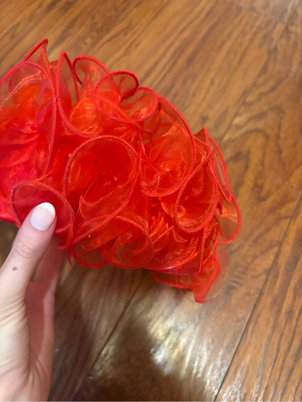 Red Ruffled headband vintage - Picture 7 of 8